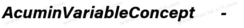 AcuminVariableConcept 下载字体转换